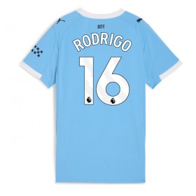 Dámské fotbalový oblečení Manchester City Rodri Hernandez #16 Domácí košile 2025-26 Krátkým Rukávem